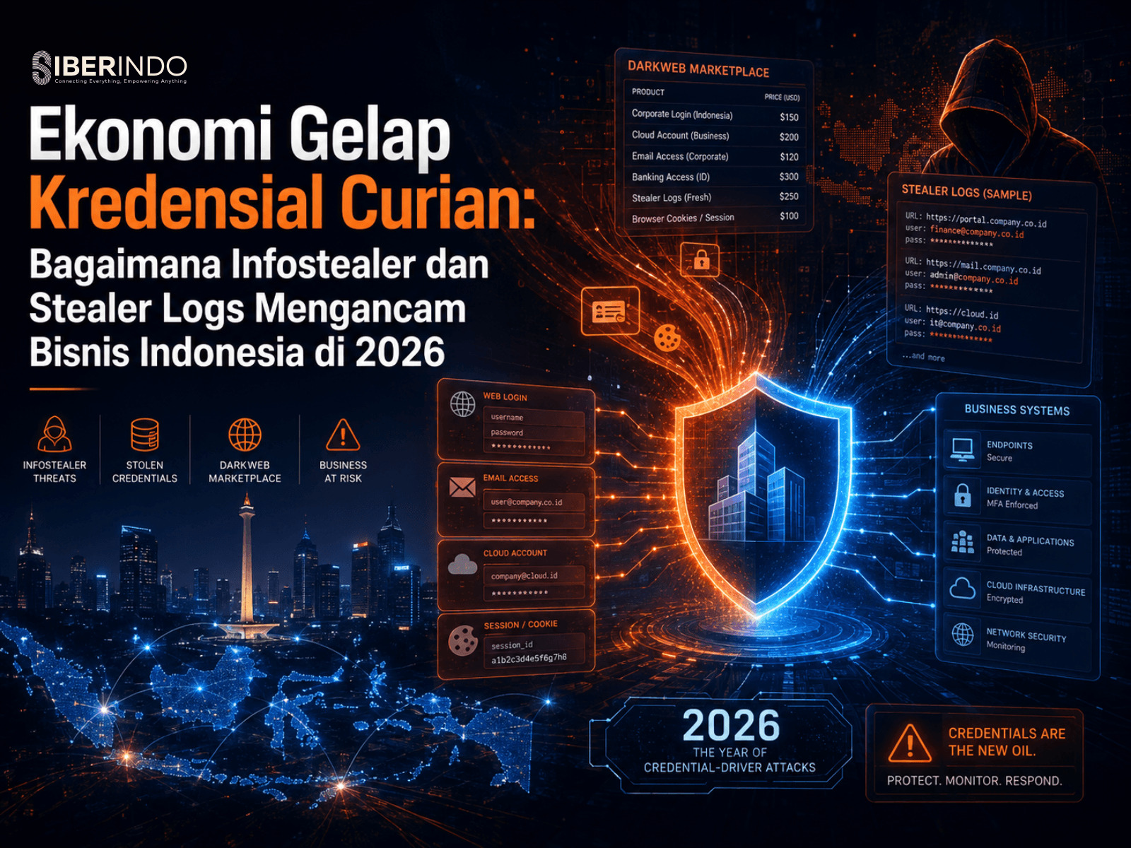 Ekonomi Gelap Kredensial Curian: Bagaimana Infostealer dan Stealer Logs Mengancam Bisnis Indonesia di 2026